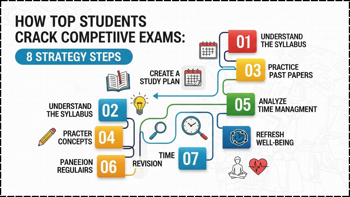 How Top Students Crack Competitive Exams: 8 Strategy Steps